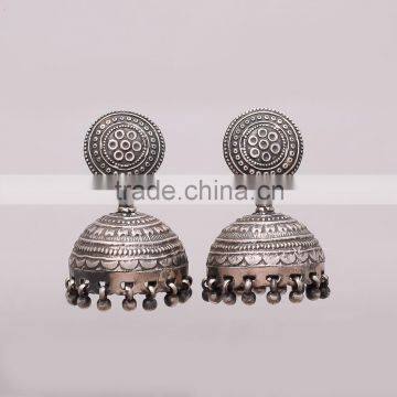 925 SOLID STERLING FINE SILVER OLD & ANTIQUE SILVER EARRING