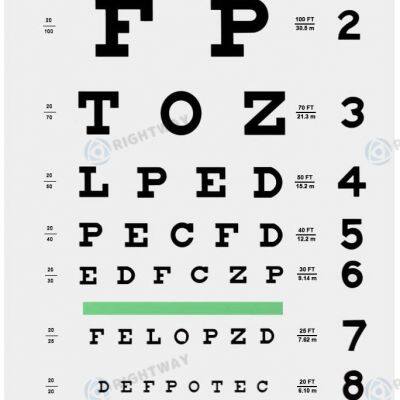 Premium Snellen Eye Chart Wall Chart Plastic Waterproof Snellen Charts for Eye Test Exams 10 Feet 9 X 14 in Eluxe Occluder Plus photo-2