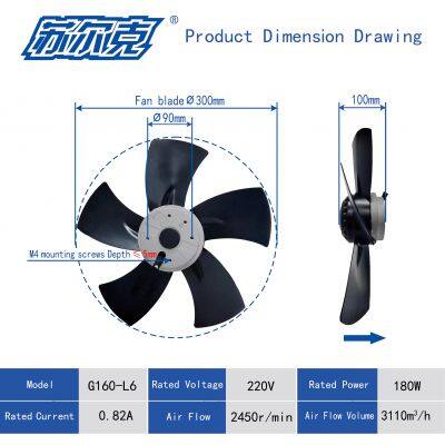 300mm AC Axial Flow Fan for Air Conditioner Cooling Unit (K-AC300-A220-16) photo-4