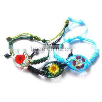 Real flower resin glow bracelet