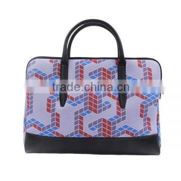 Neoprene With Cubic Printing Pattern Laptop Bag photo-5