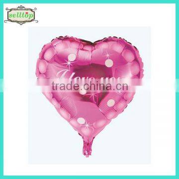 Hot sell 18" heart shape custom foil balloons