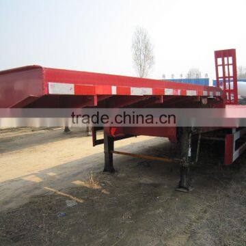 used 11m truck trailer for transportation/ secondhand 40ton lowbed flatbed trailerin top performance