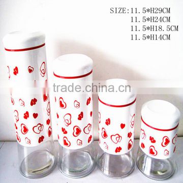 metal food container red glass bottles red kitchen canister set