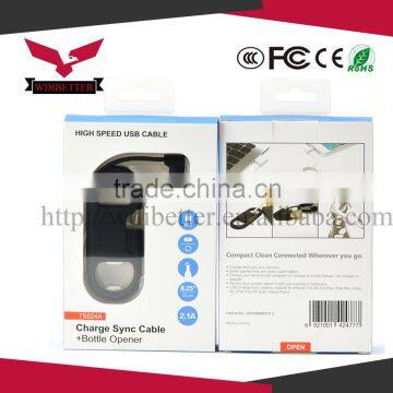 Keychain Bottle Opener Consumer Electronics Factory For Lightnin Usb Data Cable