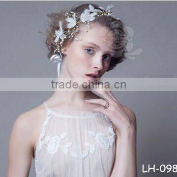 The bride headdress flower Handmade pearl wedding headdress flower hair band