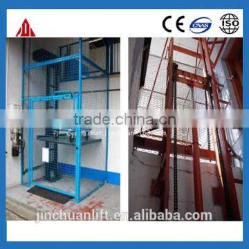 SJG Hydraulic Cargo Lift/guide Rail Lift/goods Lift for Warehouse