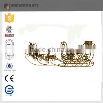 2016 Fashion metal Sleigh cangle statues decoration