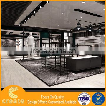 Customized showcase furniture steel to make revolving display stand for boutique store funiture with advantage price