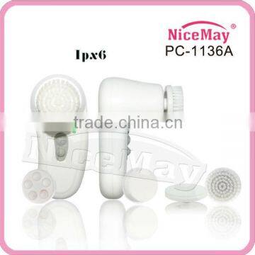 6 in 1 electric facial cleaning brush