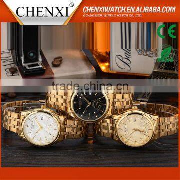 New Items Custom Quartz Day/Date Special Gold Watch For Business