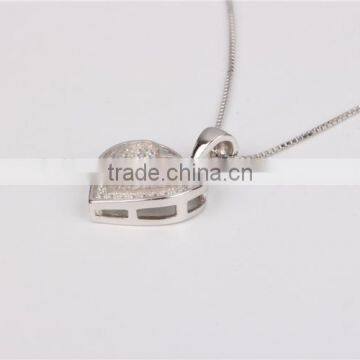 2016 Valentine's Day Gift Heart Shape 925 Silver Hip Hop Pendant Jewelry Custom photo-4