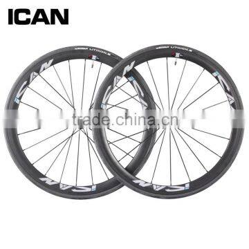 ICAN carbon bicycle wheel clincher 38mm bike wheelset