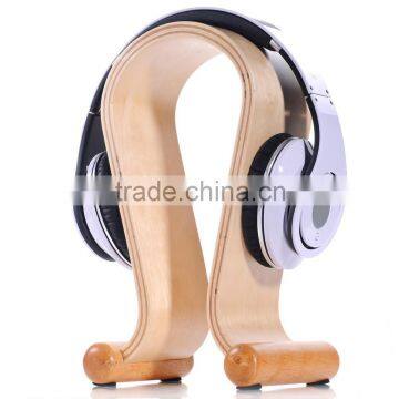 Hot Sale Wooden Headset Hanger, Wood Stand, Suitable All Headphone Size, Sound Stand, HeadSet Rack Display Hanger