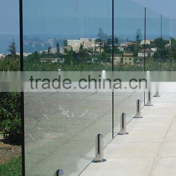 Supply Frameless Glass Pool Fencing/swimming pool fence and Spigot