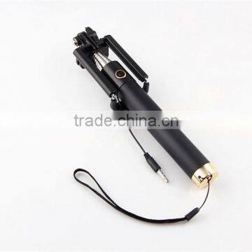 2015 new factory monopod selfie stick with cables