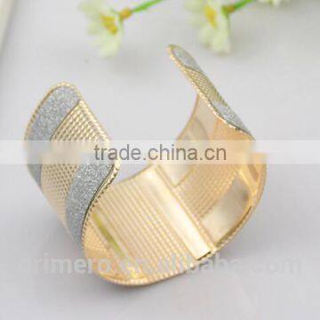 Fashion Cuff Bangles Exaggerated Gold Color With Matte Bracelets New Jewerly photo-6