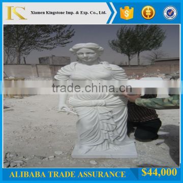 Hot Sale Cheap Price White Marble Lady Statue KSFS019