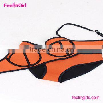 High Waist Strapless Beachwear Fabric photo-3