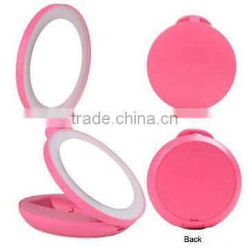 Hot Sale Dual Sides Folding LED 1x & 10X Magnification Mirror Cosmetic Travel LED Light Magnifying Mirror photo-5