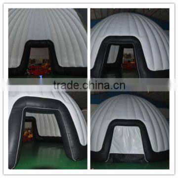 Inflatable white dome tent for events