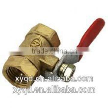 Hand lever flow restricting air control brass ball valve