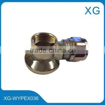 Brass compression fittings/PEX pipe fittings/male female elbow with plate for Algeria market