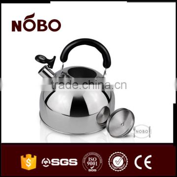 thickened non-electric stainless steel flat bottom kettle with bakelite handle