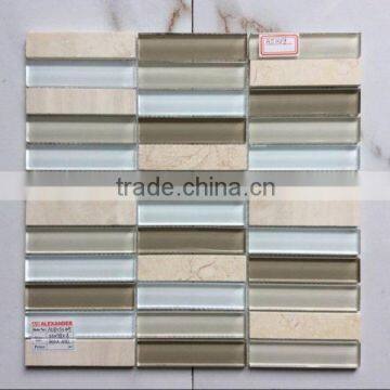 2016 Most Popular crystal mix stone mosaic tile