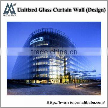 Unitized curtain wall with fashin design