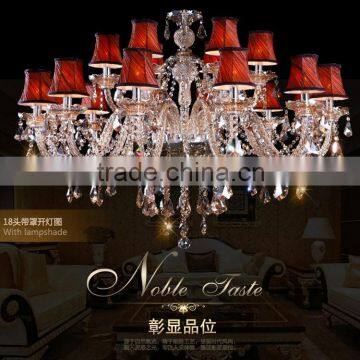 China Wholesalers Modern Pendant Light Cognac LED Crystal Chandelier Big Glass Chandeliers Hanging Lamp Lighting CZ3010/12+6