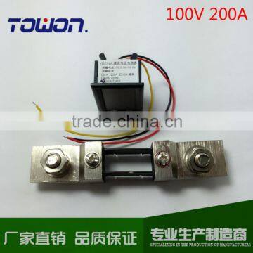 Mini 2in1 0.28" DC 0-100V/200A Red Blue LED Voltage Current Monitor Meter YB27-VA Voltmeter Amperemeter With Resistive Shunt photo-2