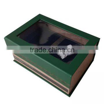 Foldable Paper Gift Packaging Box With Clear PVC Window.
