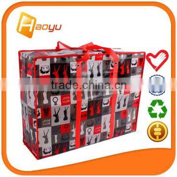 China pp woven eco bag with zipper as shopping bag