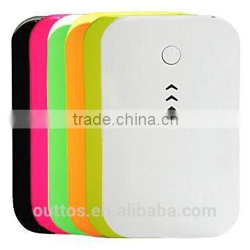 6600mAh/7800mAh/8400mAh colorful dual USB output power pack for promotional gift