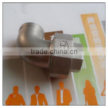 stainless steel pipe fittings 90 degree union elbow with NPT thread 1"