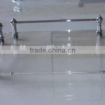 metal chrome rails transparent Acrylic service tray/serving plate/serving dish