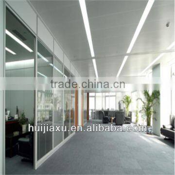 aluminum glass office partition , interior glass wall, double clear glass office partitions