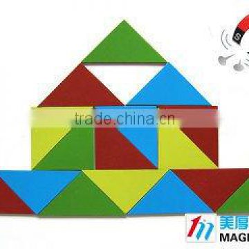 Magnetic Puzzle both sides colour triangle 16pcs/set