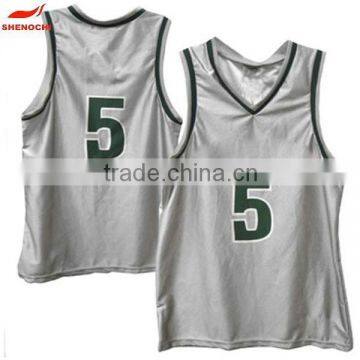 Top quality breathable quick dry OEM sublimation printing basketball jersey