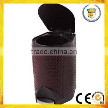 leather surface cheap pedal waste bin convenient room trash can