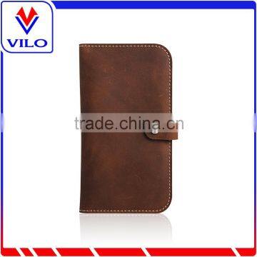 Fashionalbe universal genuine leather wallet case for Iphone