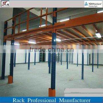 Multi-level warehouse mezzanine storage steel floor rack