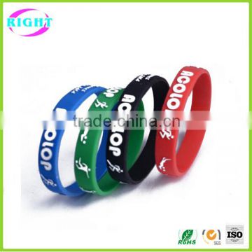 Promotional custom silicon wristband debossed