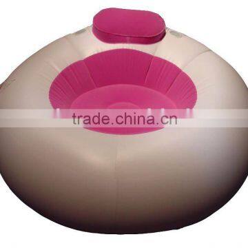 flocked top inflatable relaxing chair with speakers