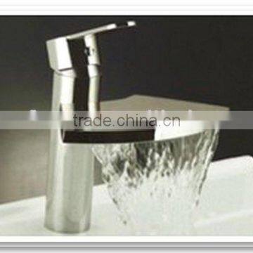 Circular Sector Waterfall Basin Tap, Waterfall Bathroom Basin FaucetQH0522