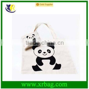 fashion calico panda cotton tote bags