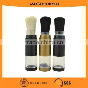 Hot selling retractable Goat Hair Makeup Refillable Powder Brush,blush brush