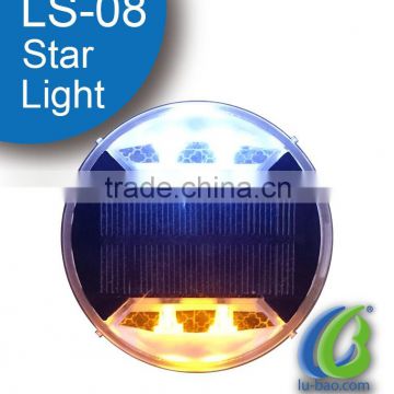 LS-08 New IP68 high flashing plastic led cat eye solar powered leds road stud solar road safety studs