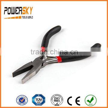 4.5" Mini Flat Nose Pliers with Bi-color Dipped Handles